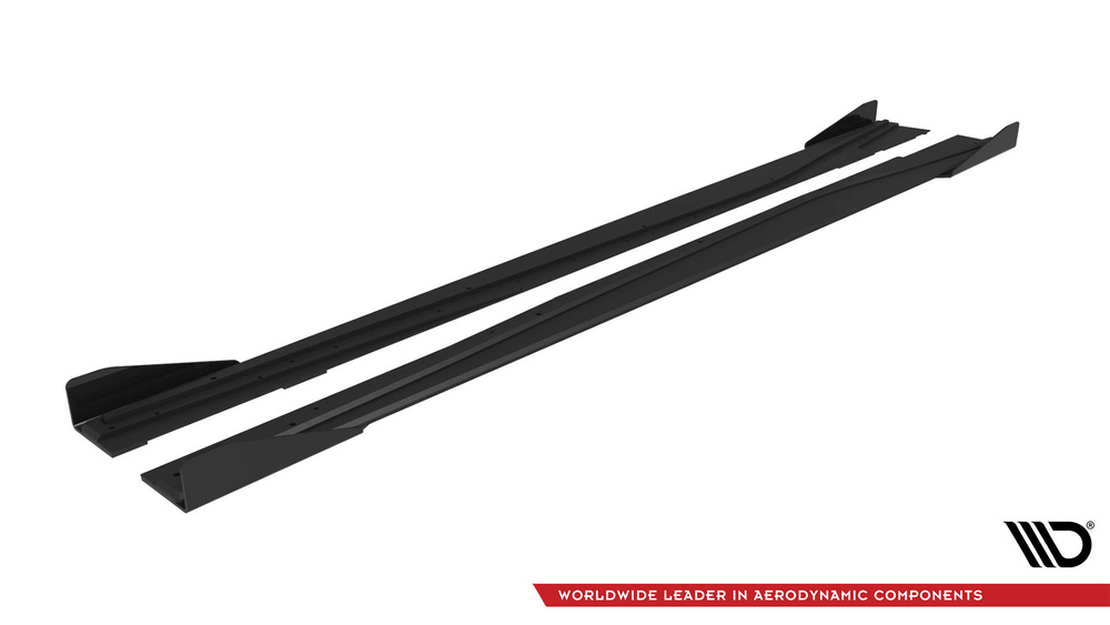 Street Pro Side Skirts Diffusers + Flaps Mercedes-Benz A AMG-Line W176 Facelift