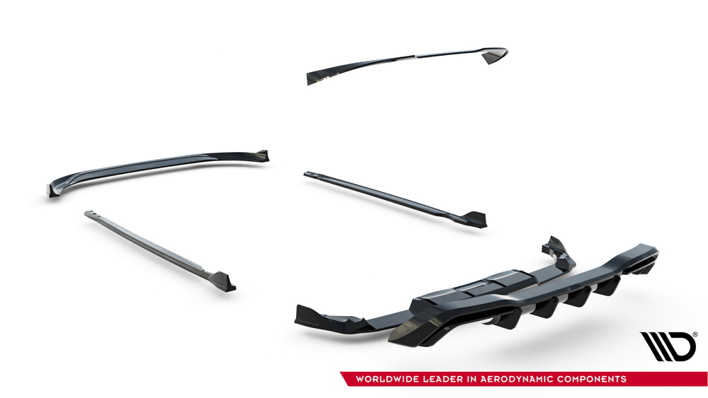 Set of Splitters V.6 Volkswagen Golf R Hatchback Mk8 Facelift