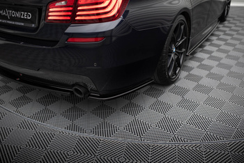 REAR SIDE SPLITTERS for BMW 5 M-Pack Sedan /Touring F10/F11 (fits two single exhaust ends)