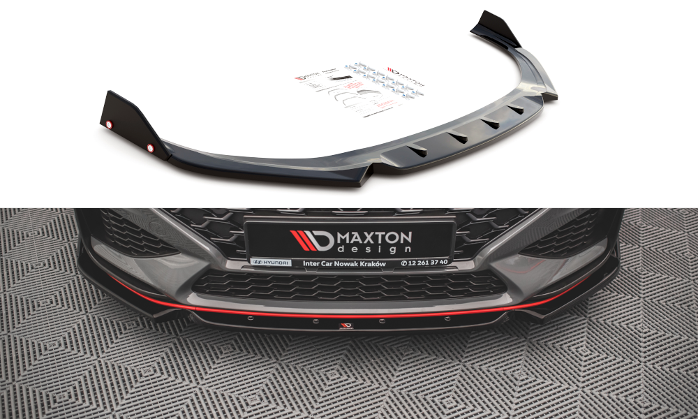 Front Splitter V.1 + Flaps Hyundai I30 N / I30 N-Line Hatchback/Fastback Mk3 Facelift