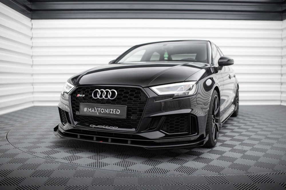 Street Pro Front Splitter V.1 + Flaps Audi RS3 Sedan 8V Facelift