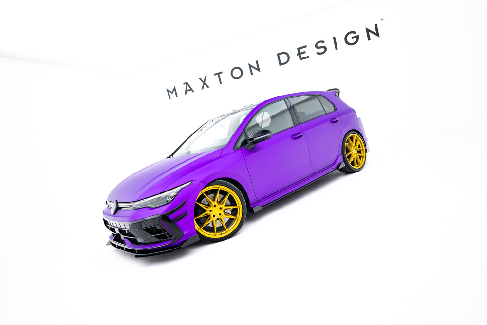 Street Pro Side Skirts Diffusers + Flaps Volkswagen Golf R Mk8 / Mk8 Facelift