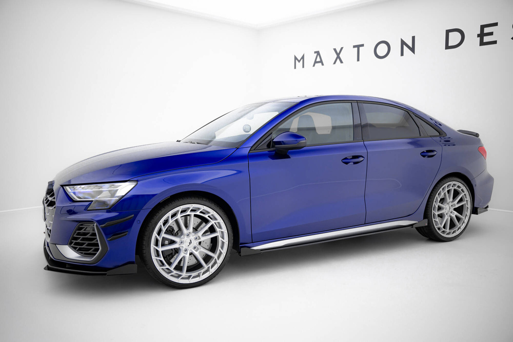 Street Pro Side Skirts Diffusers V.2 + Flaps Audi A3 S-Line Sedan / S3 Sedan 8Y / 8Y Facelift