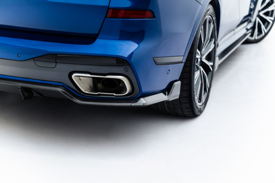 Prepreg Carbon Fiber Rear Side Splitters BMW X7 M-Pack G07 / G07 Facelift (version with towbar)