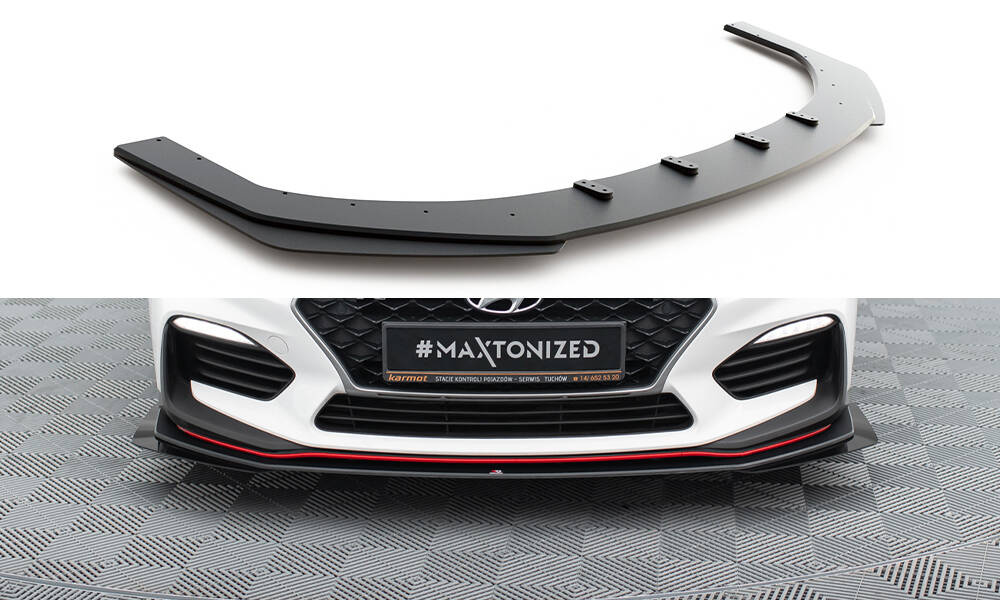 Street Pro Front Splitter + Flaps Hyundai I30 N Mk3 Hatchback / Fastback