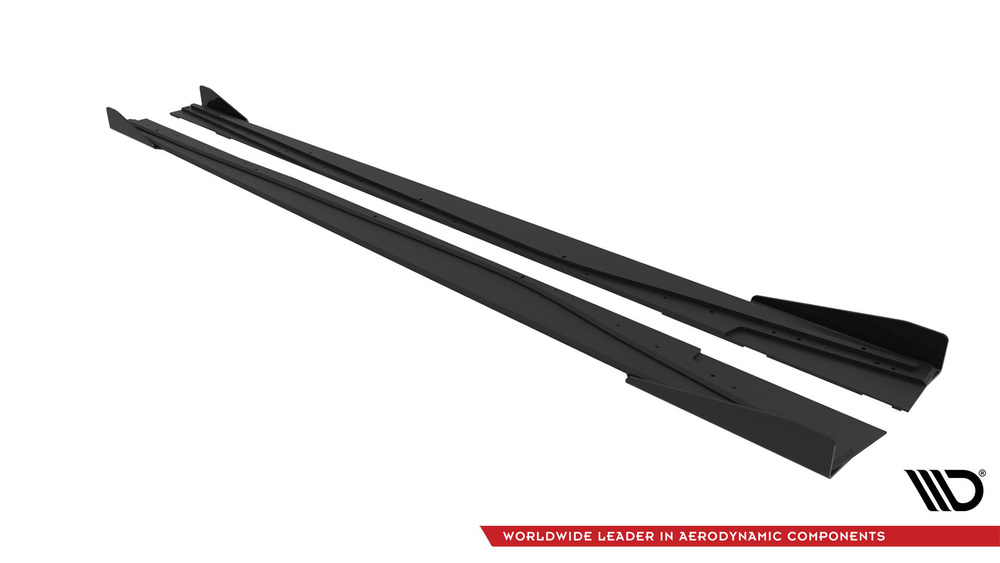 Street Pro Side Skirts Diffusers + Flaps Mercedes-Benz A AMG-Line W176 Facelift