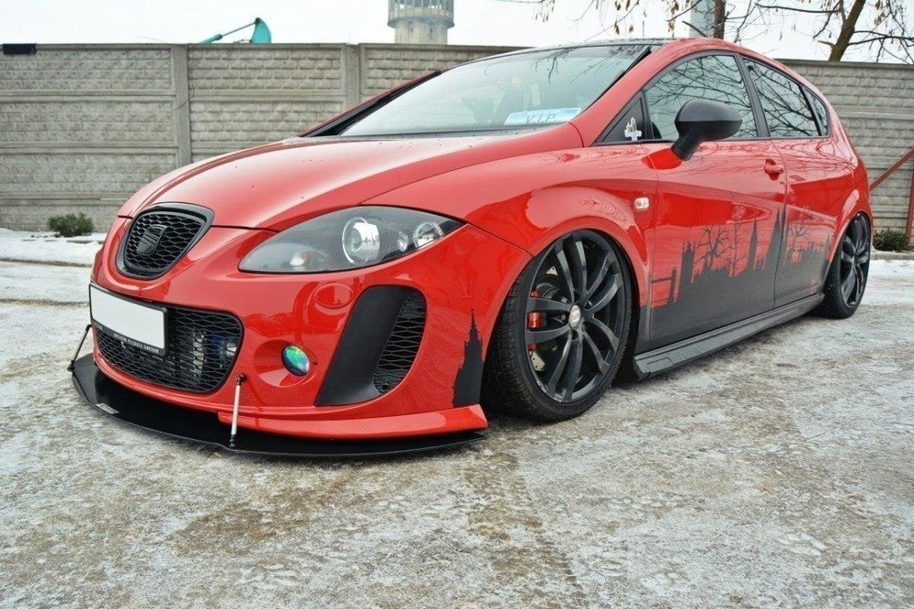 FRONT RACING SPLITTER V.2 SEAT LEON MK2 MS DESIGN