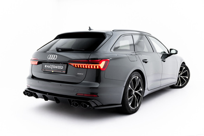 Rear Valance + Exhaust Ends Imitation Audi A6 Sedan / Avant C8 / C8 Facelift