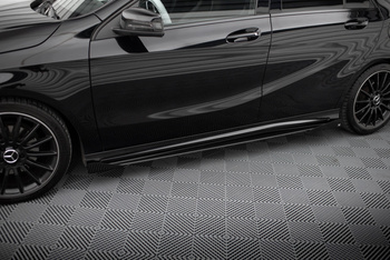 Street Pro Side Skirts Diffusers + Flaps Mercedes-Benz A AMG-Line W176 Facelift