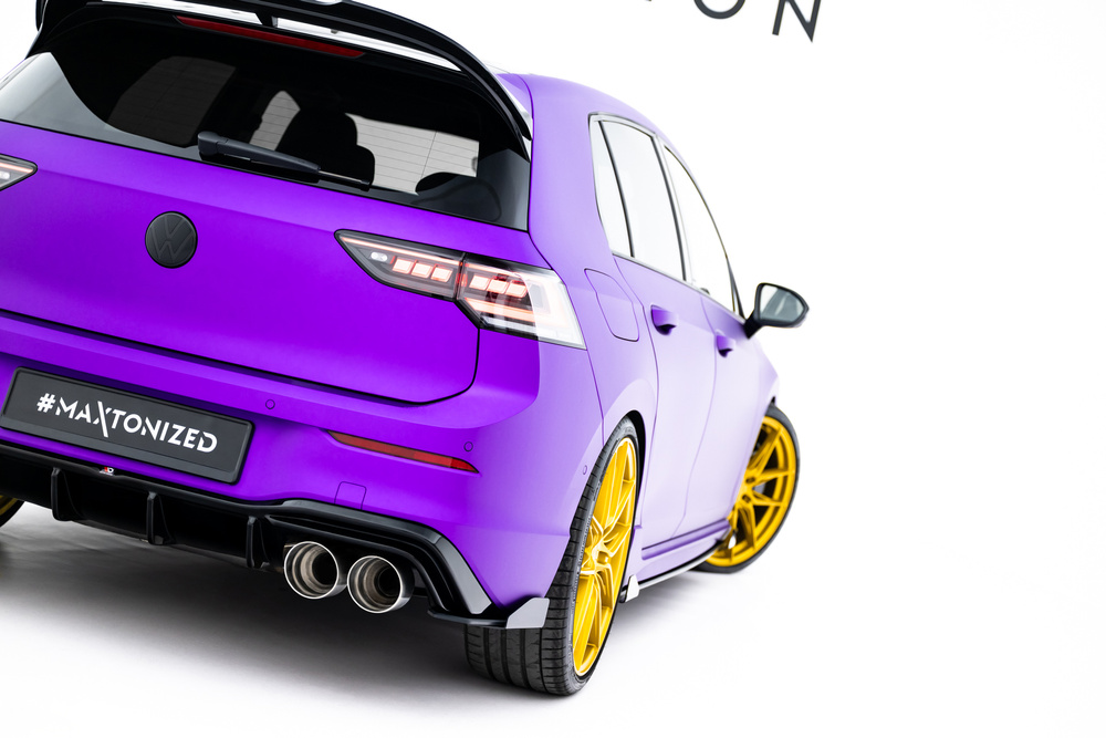 Street Pro Rear Side Splitters V.2 + Flaps V.2 Volkswagen Golf R Hatchback Mk8 / Mk8 Facelift