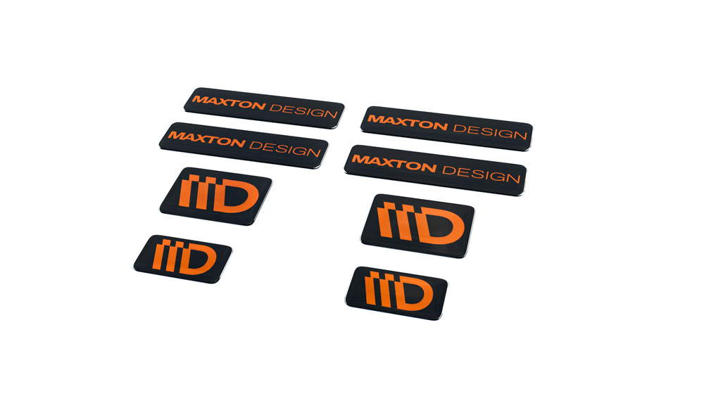 Black and Orange 3D Sticker Set Maxton Design