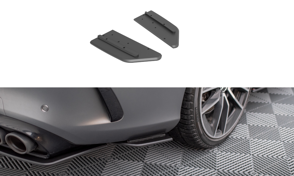 Street Pro Rear Side Splitters Mercedes-AMG C43 Coupe / Cabrio C205  Facelift / A205 Facelift