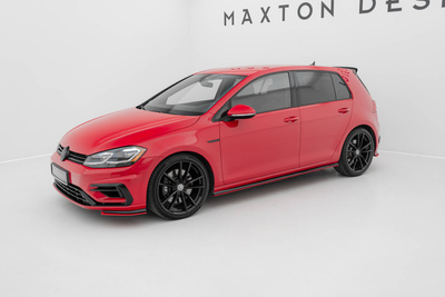 Side Skirts Diffusers V.2 Volkswagen Golf R / R-Line Mk7 Facelift