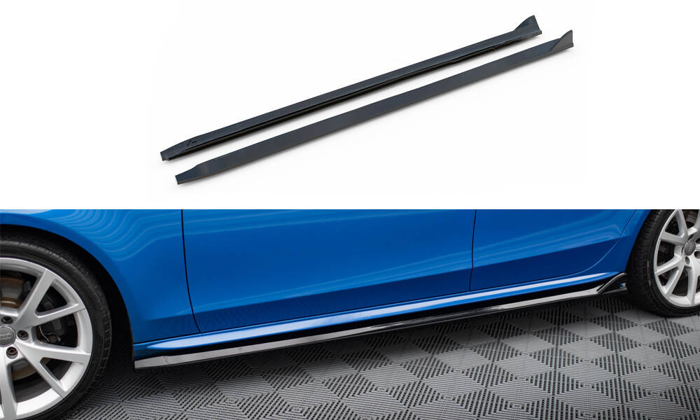 Side Skirts Diffusers V.4 Audi A4 / A4 S-Line / S4 B8 