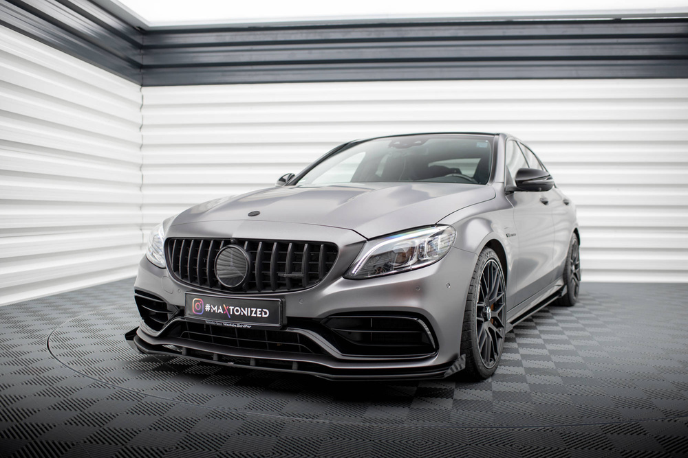 Street Pro Front Splitter + Flaps Mercedes-AMG C63 Sedan / Estate W205 Facelift