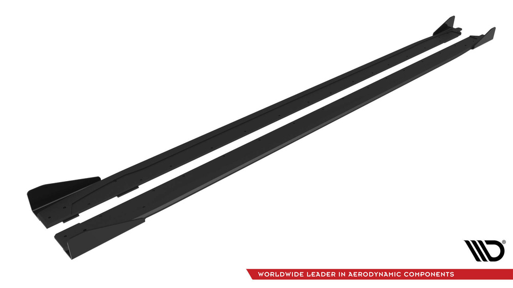 Street Pro Side Skirts Diffusers V.2 + Flaps Audi A3 S-Line Sedan / S3 Sedan 8Y / 8Y Facelift