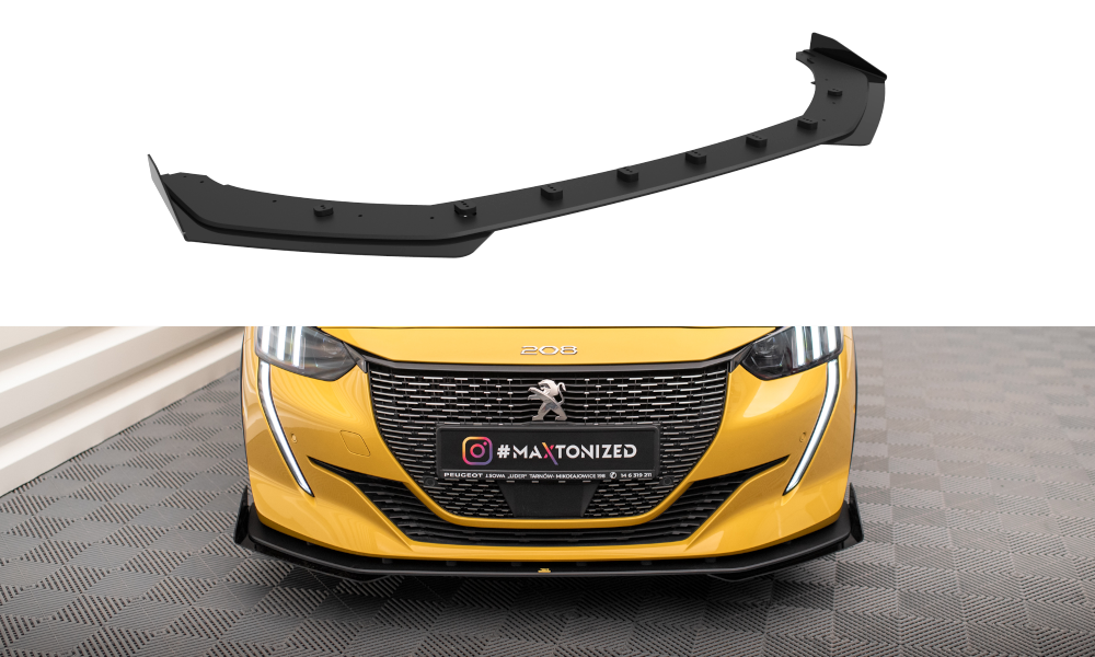 Street Pro Front Splitter + Flaps Peugeot 208 GT Mk2