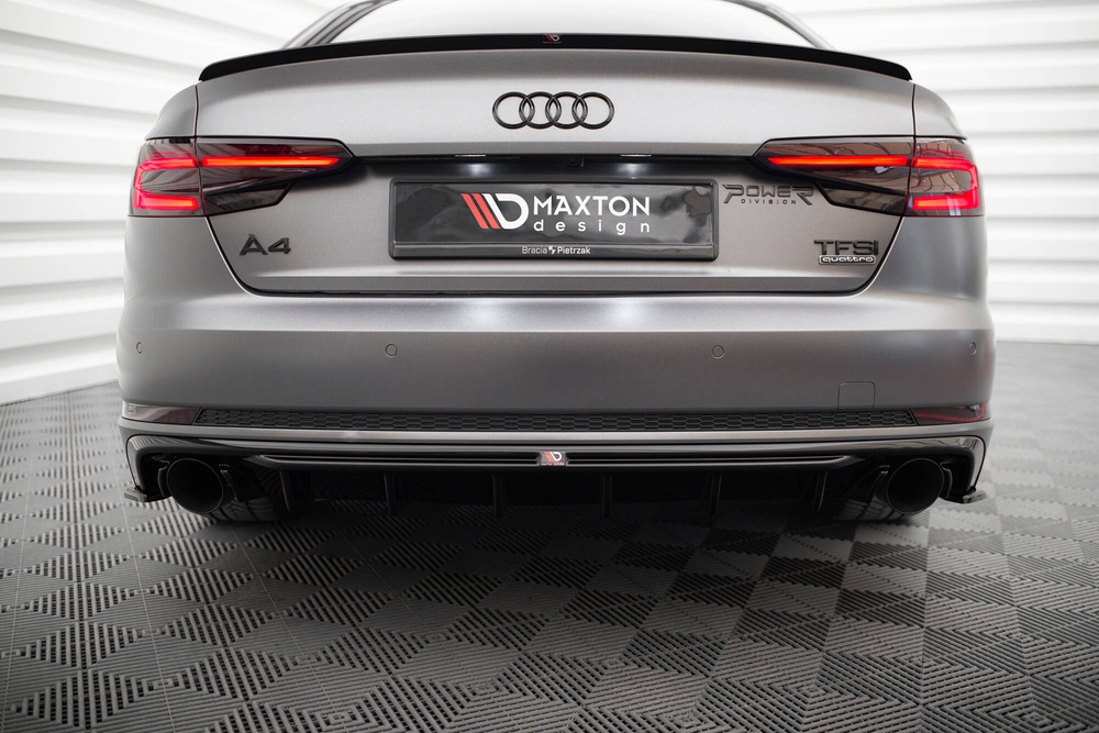 Rear Valance V.1 Audi A4 S-line B9 (Version with single exhaust tips on both sides)