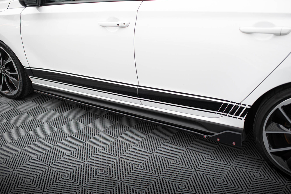 Side Skirts Diffusers V.5 + Flaps Hyundai I30 N / N-Line Hatchback / Fastback Mk3 / Mk3 Facelift