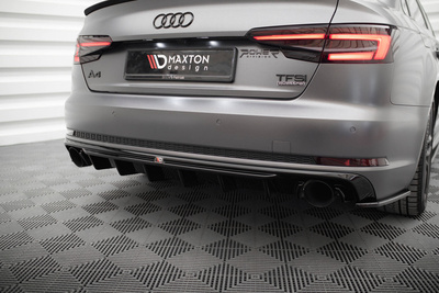 Rear Valance V.1 Audi A4 S-line B9 (Version with single exhaust tips on both sides)