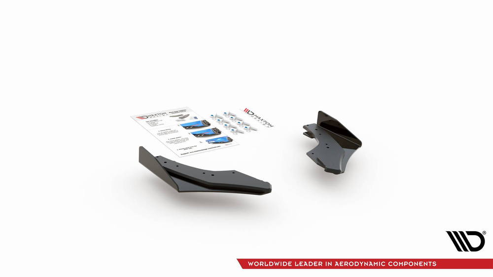 Street Pro Rear Side Splitters + Flaps Volkswagen Golf GTI Clubsport Mk8