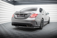 Rear Splitter (with vertical bars) Mercedes-AMG C63 Sedan / Estate W205 Facelift