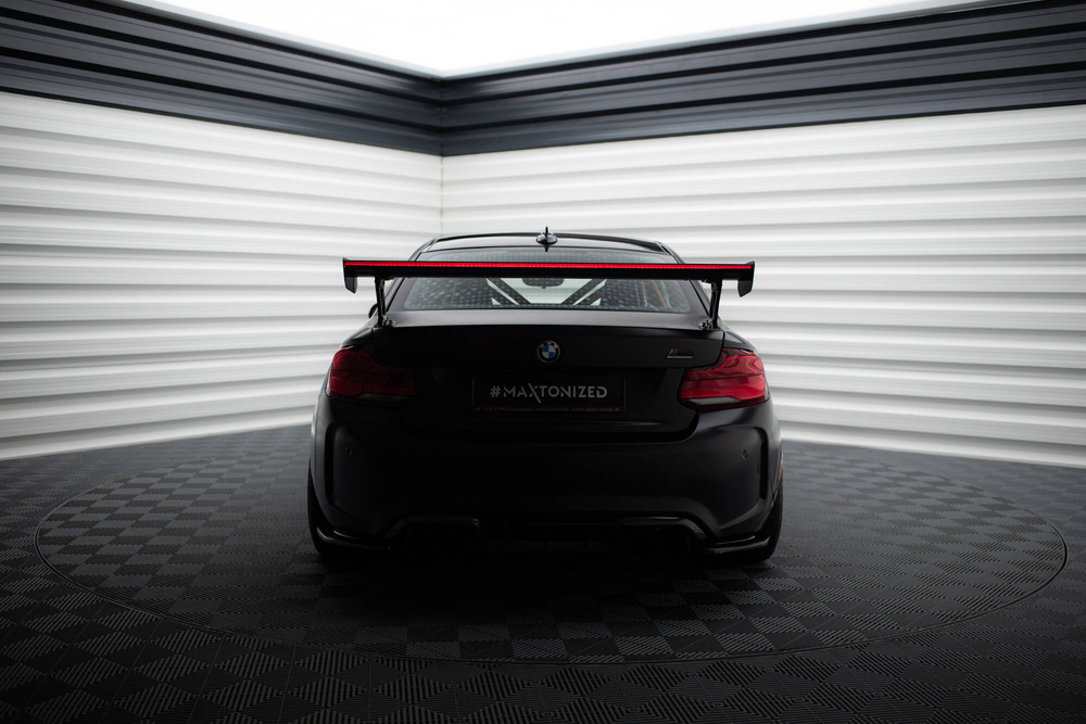 Carbon Spoiler With External Brackets Uprights + LED BMW M2 F87 / 2 / 2 M-Pack F22