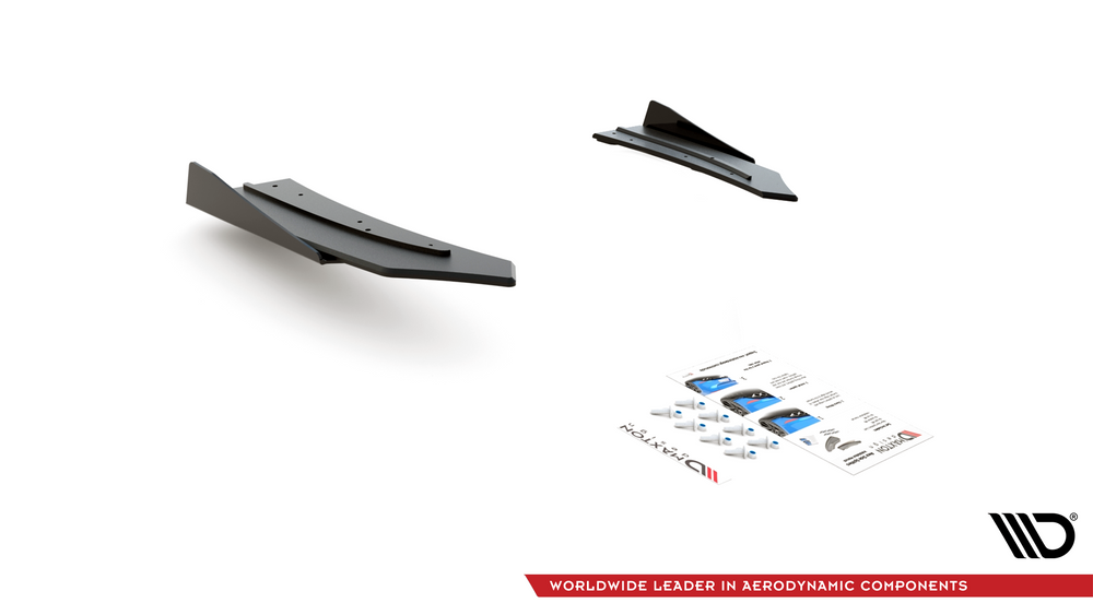 Street Pro Rear Side Splitters + Flaps Mercedes-AMG C43 Coupe C205