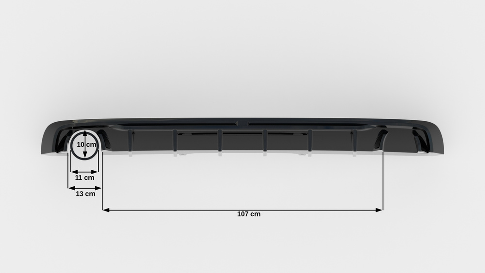 Rear Valance V.1 Audi A4 S-line B9 (Version with single exhaust tips on one side)