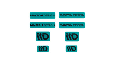 Turquoise and Black 3D Sticker Set Maxton Design