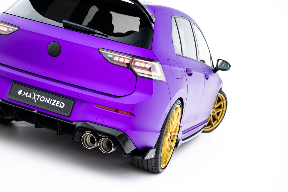 Rear Side Splitters V.5 + Flaps Volkswagen Golf R Hatchback Mk8 Facelift