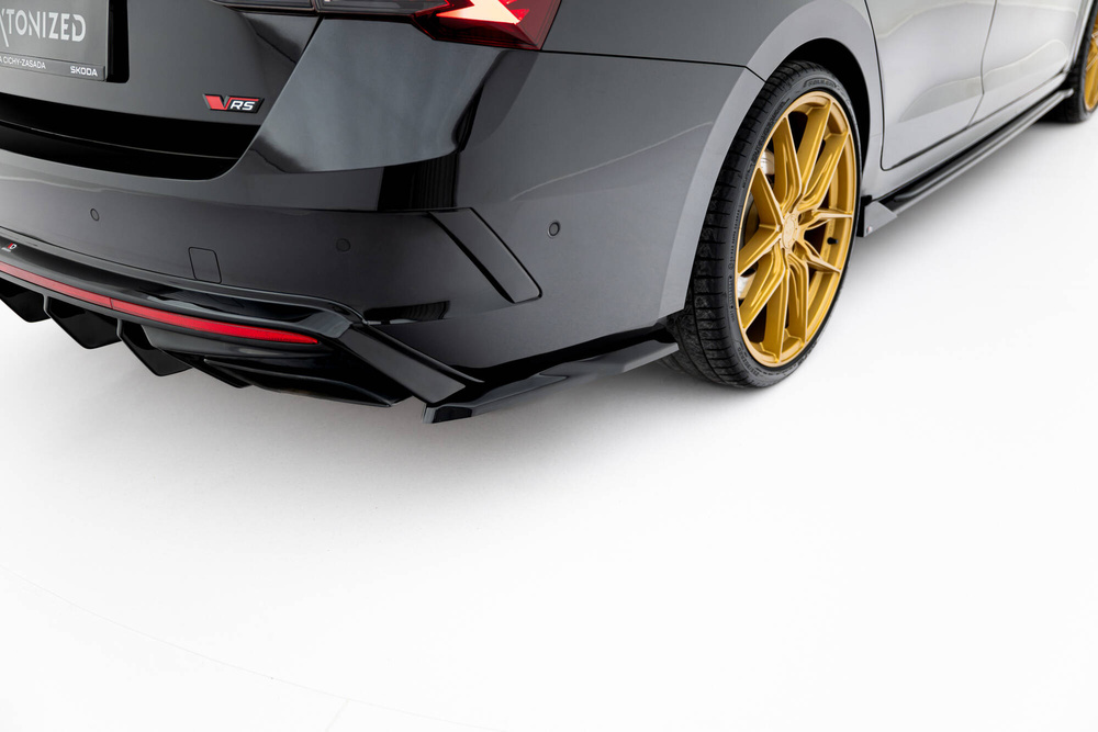 Rear Side Splitters V.7 Skoda Octavia RS Liftback / Combi Mk4 Facelift
