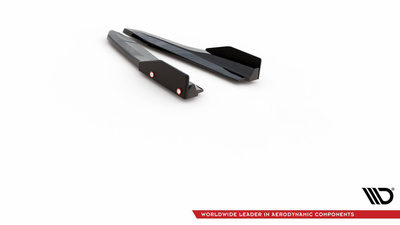 Rear Side Splitters V.4 + Flaps Skoda Octavia RS Combi / Liftback Mk4 / Mk4 Facelift