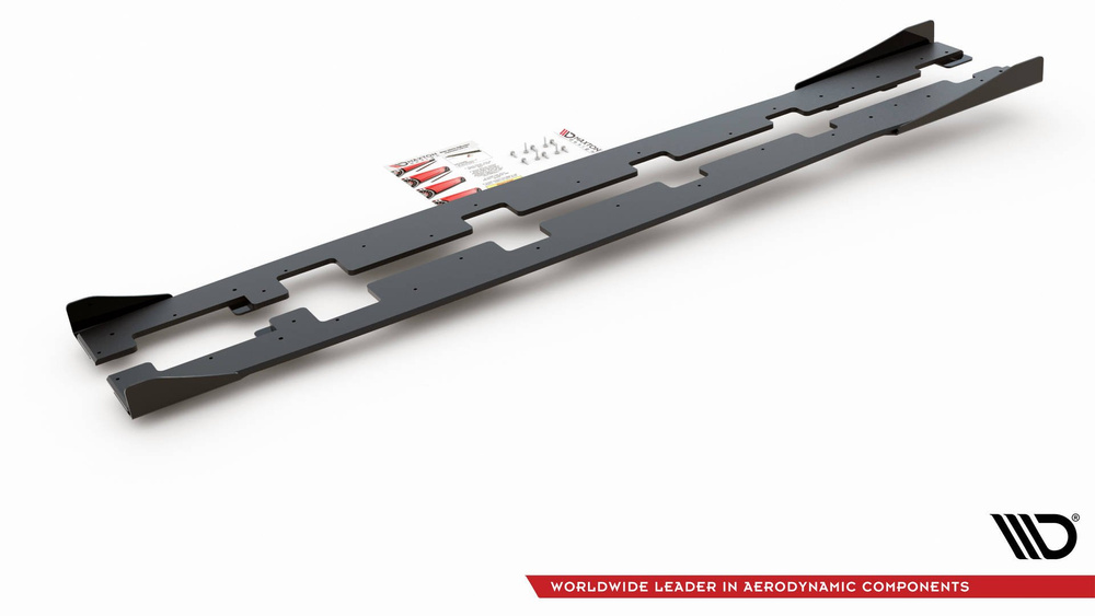 Street Pro Side Skirts Diffusers + Flaps Ford Focus RS Mk3
