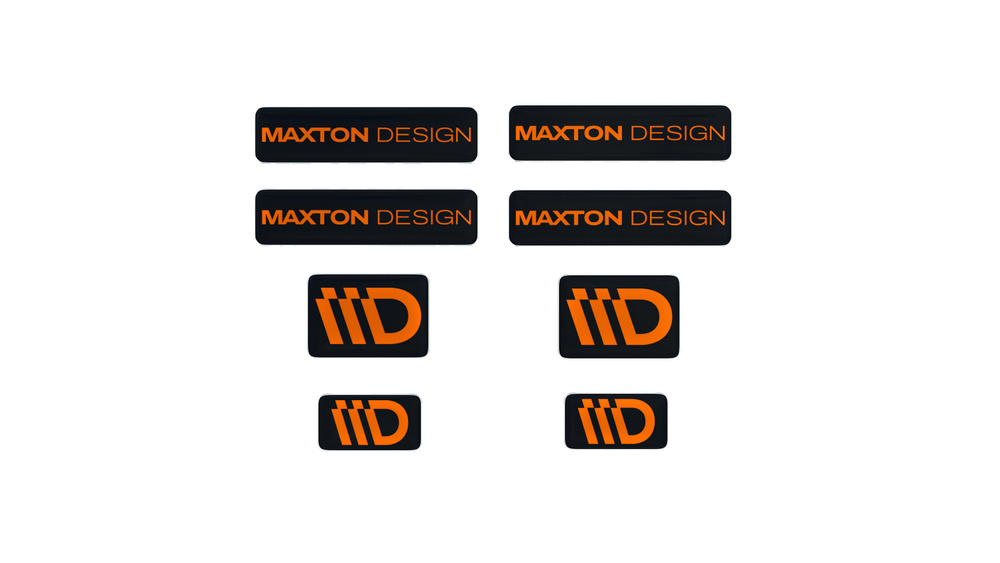Black and Orange 3D Sticker Set Maxton Design