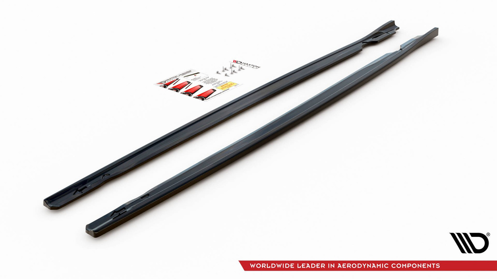 Side Skirts Diffusers V.2 Volkswagen Golf R Hatchback Mk8