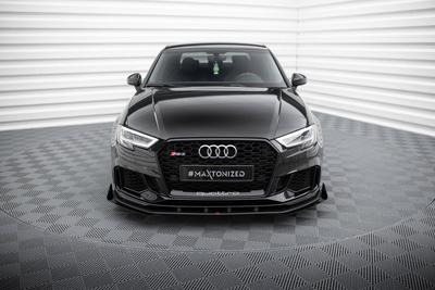 Street Pro Front Splitter V.1 + Flaps Audi RS3 Sedan 8V Facelift