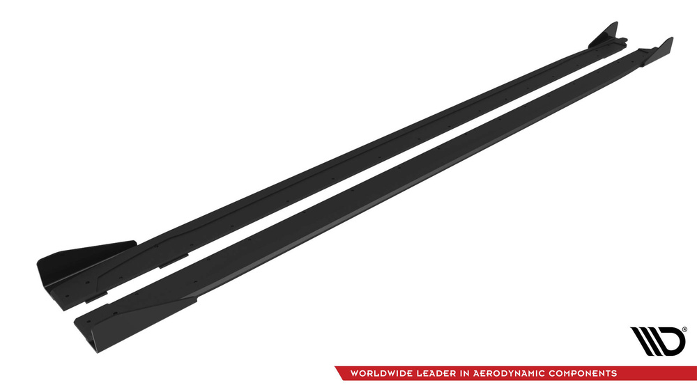 Street Pro Side Skirts Diffusers V.2 + Flaps Audi S3 Sportback / A3 S-line Sportback 8Y / 8Y Facelift