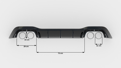Rear Valance V.1 Volkswagen Golf R Hatchback Mk8 Facelift