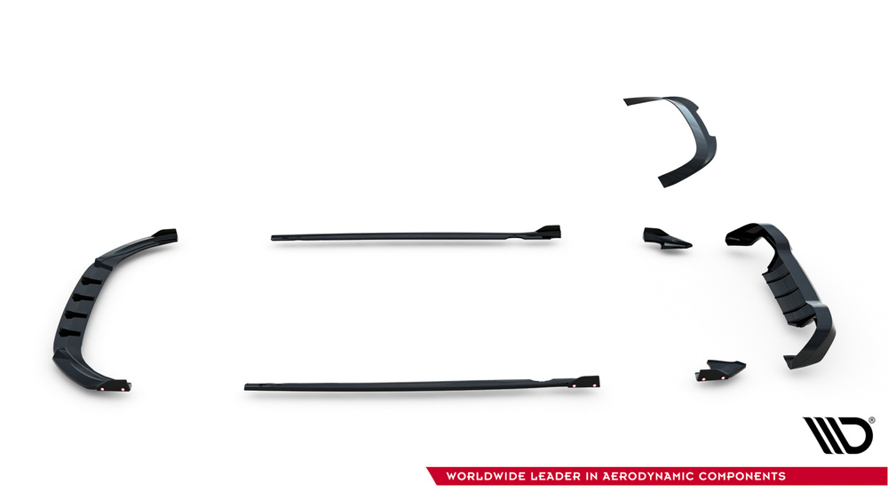 Set of Splitters V.4 Volkswagen Golf R Hatchback Mk8 Facelift