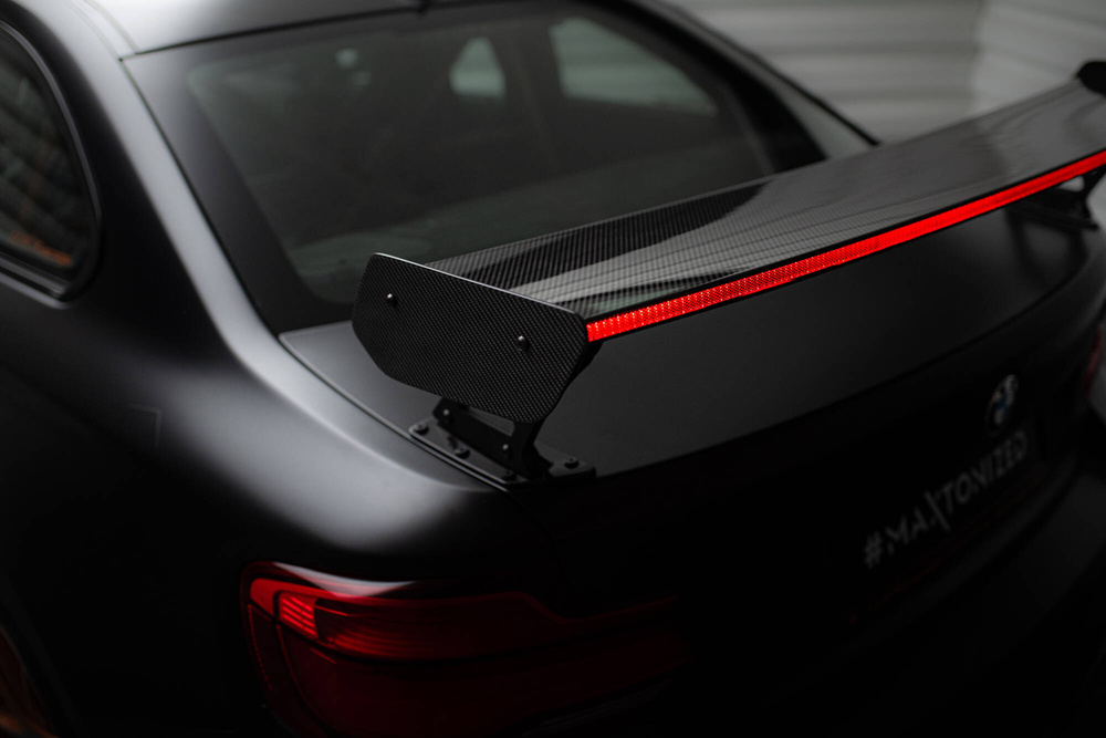 Carbon Spoiler With External Brackets Uprights + LED BMW M2 F87 / 2 / 2 M-Pack F22