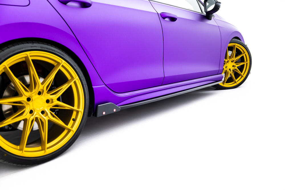 Side Skirts Diffusers V.2 + Flaps Volkswagen Golf R Mk8 Facelift