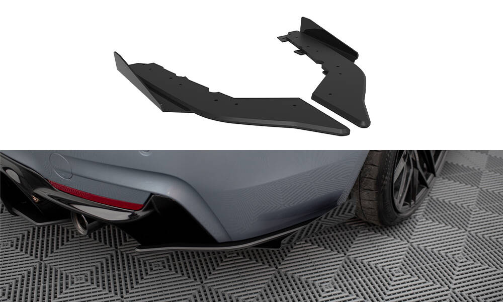 Street Pro Rear Side Splitters + Flaps BMW 435i Coupe M-Pack F32