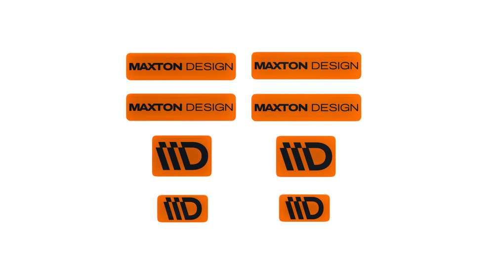 Orange and Black 3D Sticker Set Maxton Design
