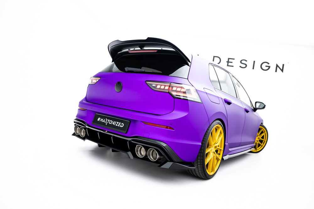 Rear Splitter (with vertical bars) V.2 Volkswagen Golf R  Mk8 / Mk8 Facelift