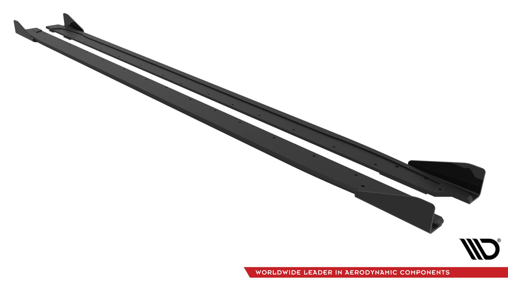 Street Pro Side Skirts Diffusers V.2 + Flaps Audi A3 S-Line Sedan / S3 Sedan 8Y / 8Y Facelift