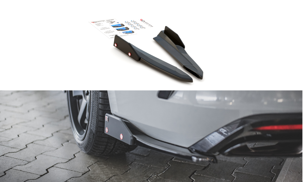 Rear Side Splitters V.2 + Flaps Skoda Octavia RS Mk4