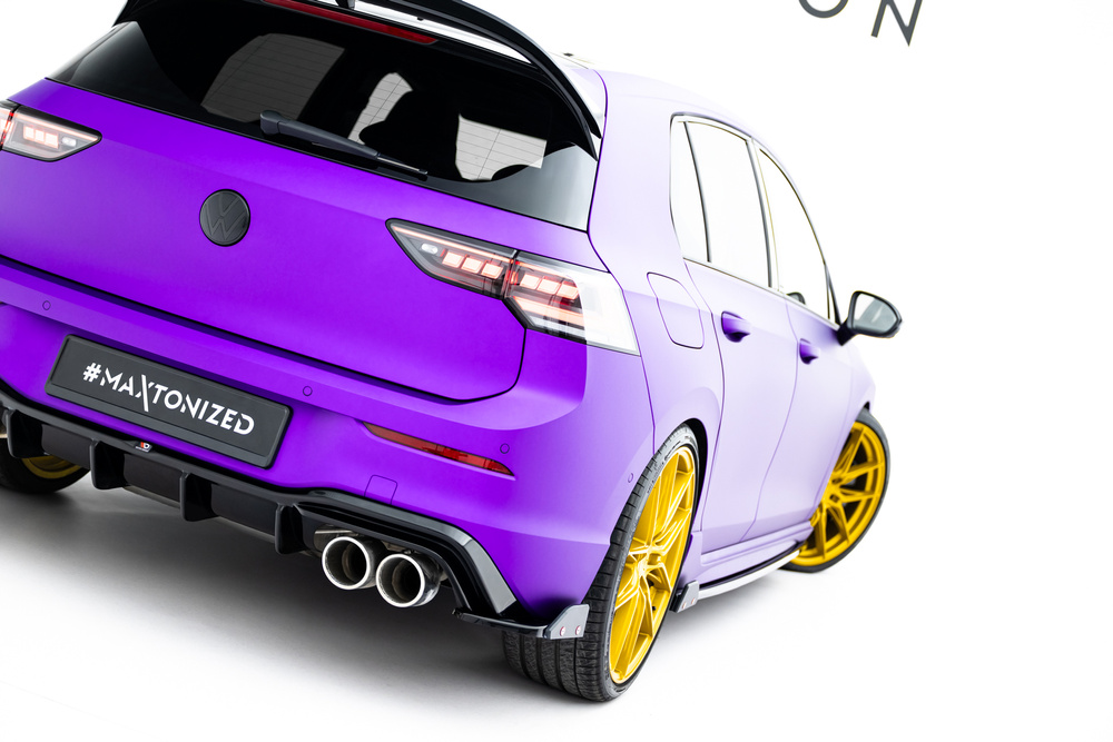Rear Side Splitters V.6 + Flaps Volkswagen Golf R Hatchback Mk8 Facelift