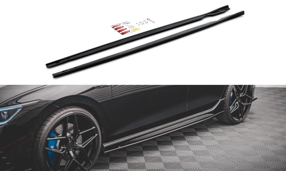 Side Skirts Diffusers V.2 Volkswagen Golf R Mk8