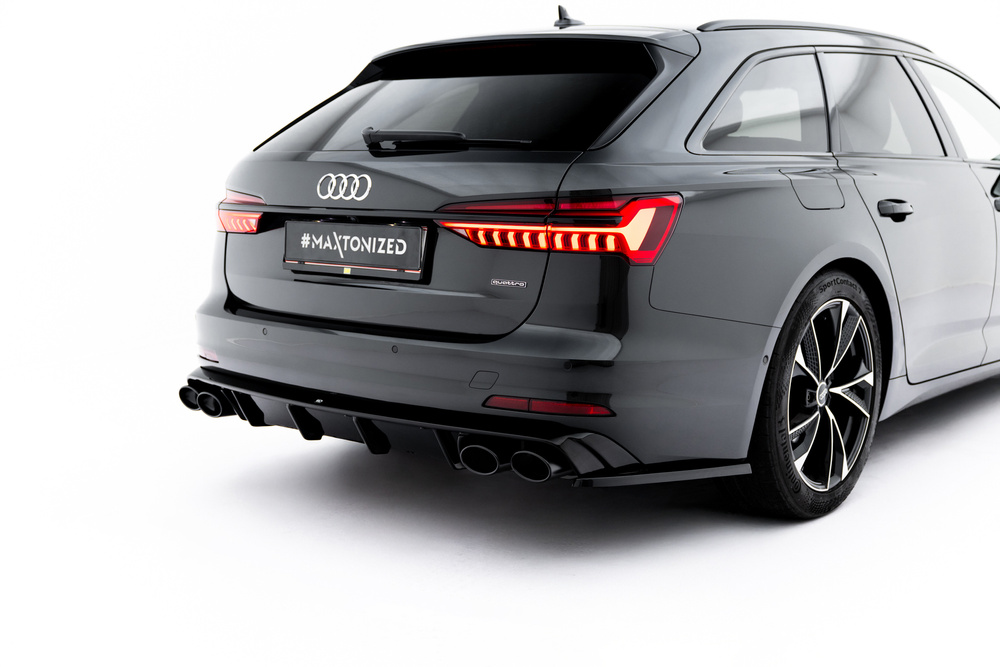Rear Valance + Exhaust Ends Imitation Audi A6 Sedan / Avant C8 / C8 Facelift